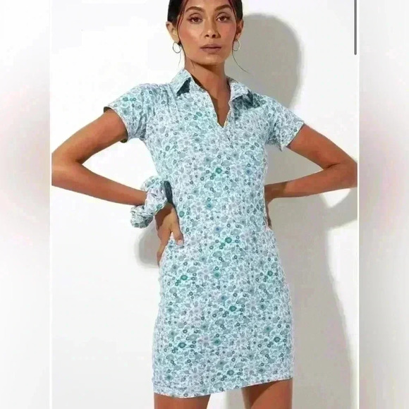 Motel Rocks Dresses & Skirts - NWT MOTEL ROCKS Jeeves Mini Dress In Flower Power Blue SMALL